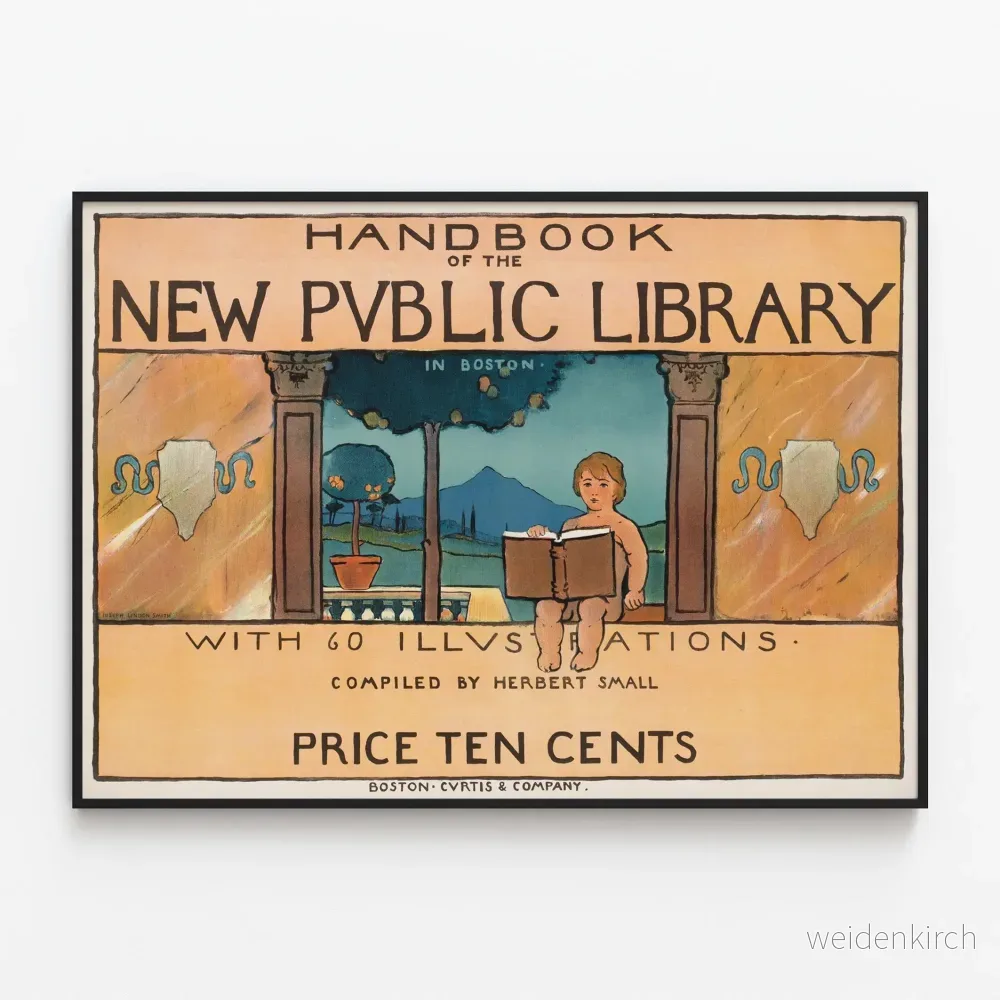 Vintageposter av Boston offentliga bibliotek