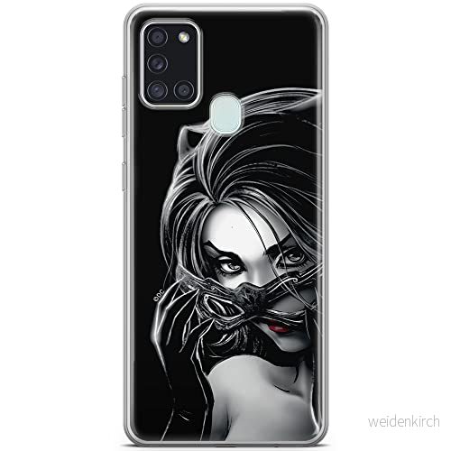ERT GROUP mobiltelefonfodral för Samsung A21s originalt och officiellt licensierat DC mönster Catwoman 004 optimalt anpassad till formen på mobiltelefonen, fodral tillverkad av TPU plast 5903040264324