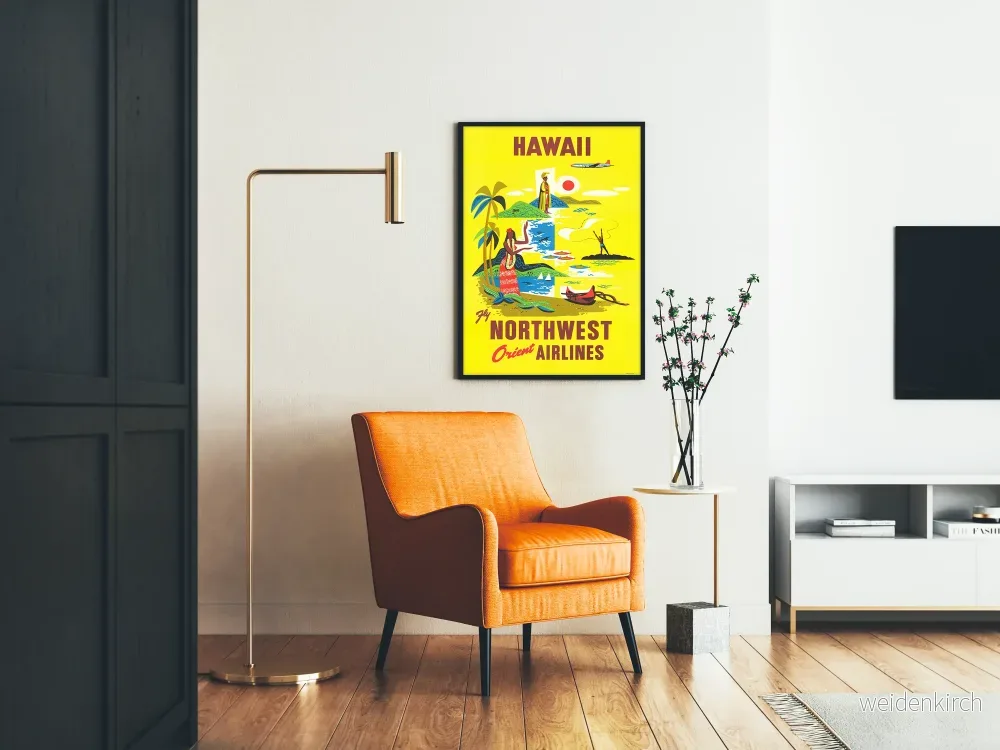 Vintageposter Hawaii Northwest Orient Airlines - Bild 2
