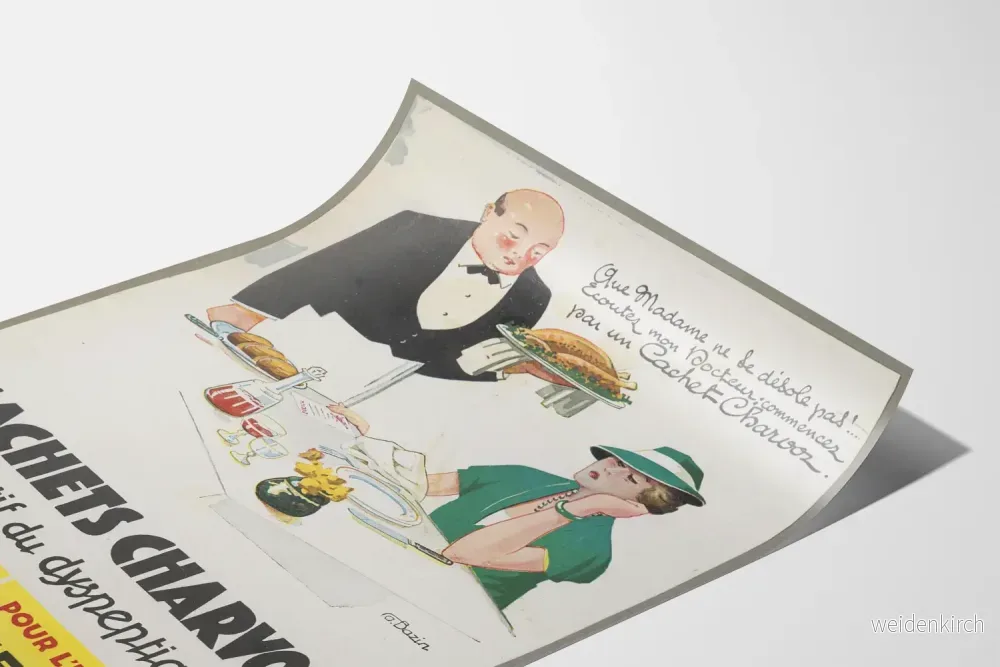 Vintageposter Cachets Charvoz - Retro väggdekoration för matsmältning och hälsa - Bild 3