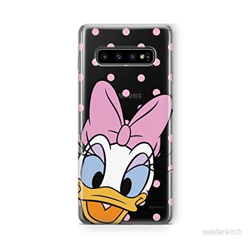 ERT GROUP mobiltelefonfodral för Samsung S10 originalt och officiellt licensierat Disney mönster Daisy 004 Vit optimalt anpassad till formen på mobiltelefonen, gedeeltelijk transparant 5903040562857