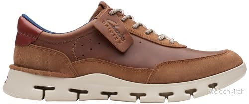 Clarks herr Nature X One sneakers, Mörk brun Lea, 7 UK, 41 EU 5063090559099