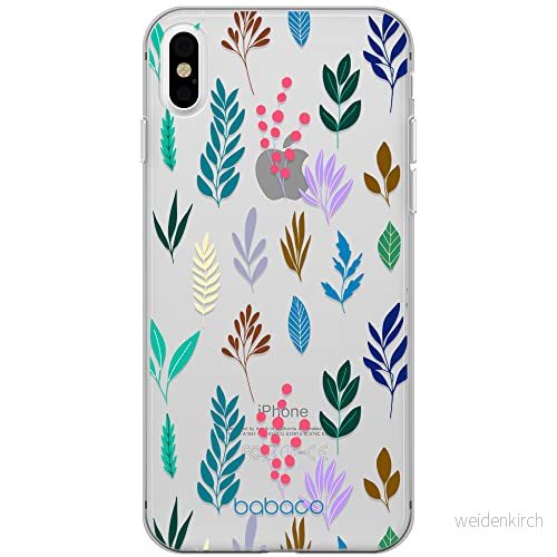 ERT GROUP mobiltelefonfodral för Apple Iphone XS Max originalt och officiellt licensierat Babaco mönster Plants 014 Vit optimalt anpassad till formen på mobiltelefonen, gedeeltelijk transparant 5903932582727