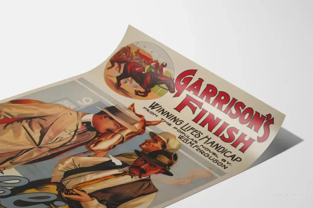 Vintageposter Garrison's Finish Hästkapplöpning - Bild 3