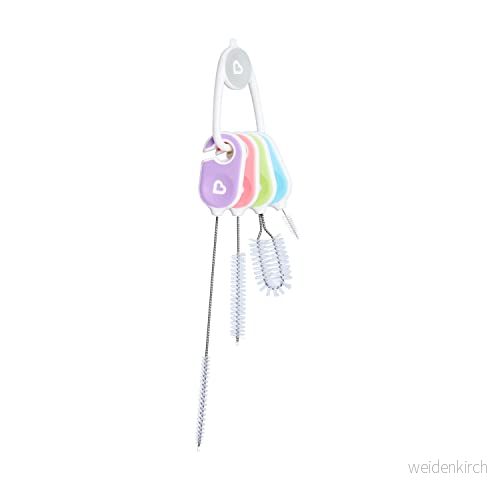 Munchkin Details Sippy Cup Cleaning Brush Set (Straw Brush, Spout Lid and Threads Detail Brush), Pack of 4 5019090517706