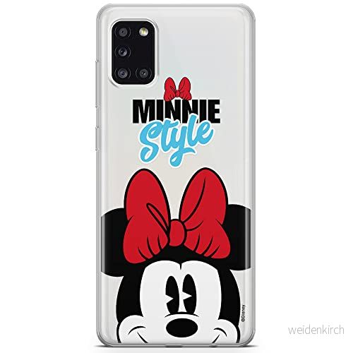 ERT GROUP mobiltelefonfodral för Samsung A31 originalt och officiellt licensierat Disney mönster Minnie 027 optimalt anpassad till formen på mobiltelefonen, gedeeltelijk transparant 5903040219133