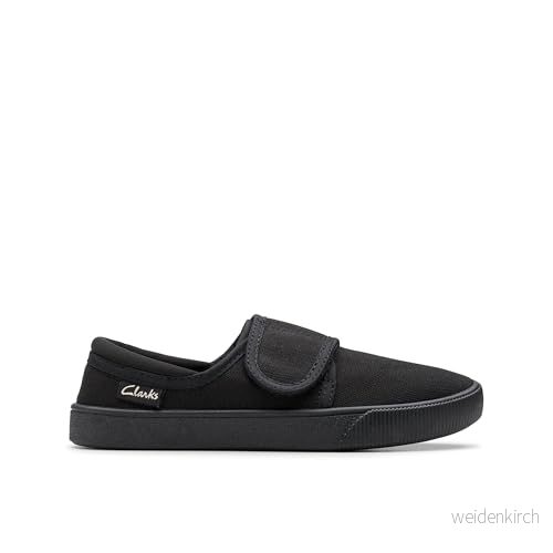 Clarks Pojkar Hopper Run Uniform sko, svart 32.5 EU 5050406011570