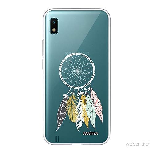 Evetane Kompatibel med Samsung Galaxy A10 360 helkropp främre rygg resistent smalt skyddande fast fodral transparent skandinavisk drömfångare modemönster 3662219798443