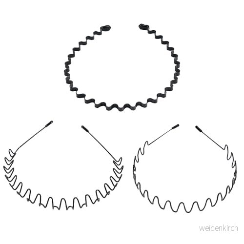 3 stycken metallhårband, våghårband män kvinnor med halkfria tänder, svart halkfritt elastiskt mode hårband hårstyling tillbehör för sport, fitness. 797417350247 3 stycken metallhårband, våghårband män kvinnor med halkfria tänder, svart halkfritt elastiskt mode hårband hårstyling tillbehör för sport, fitness. 797417350247