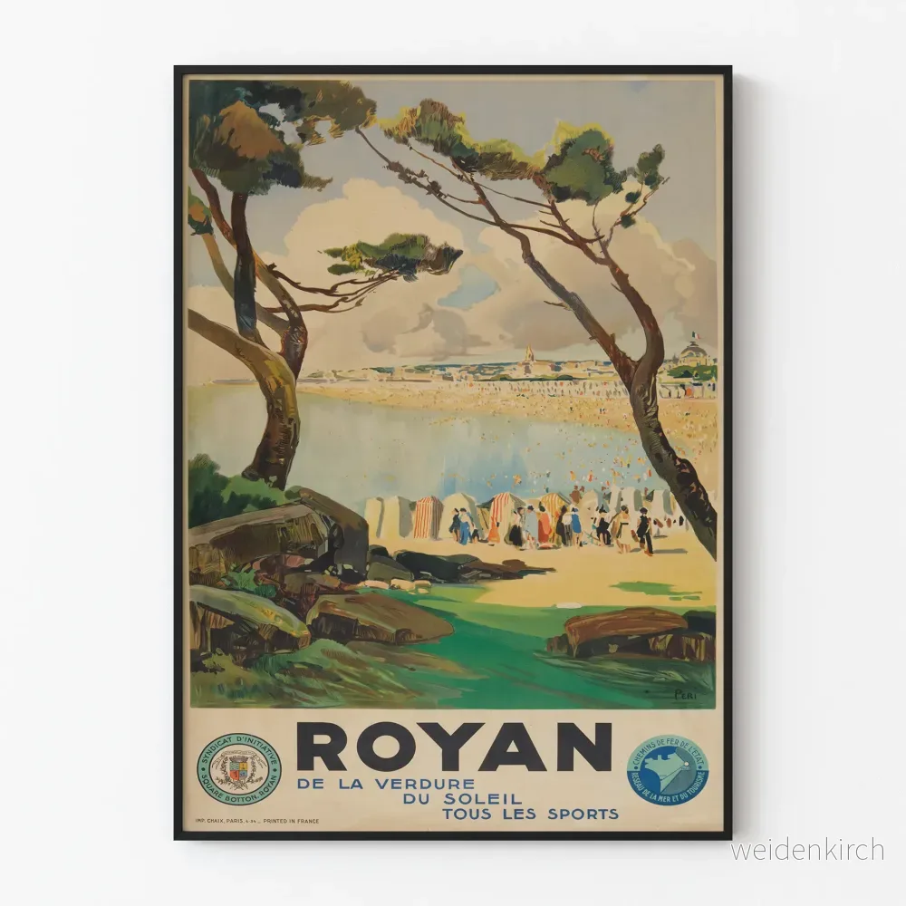 Vintageposter Royan Plage – Natur- och sportinspirerad väggdekoration Vintageposter Royan Plage – Natur- och sportinspirerad väggdekoration