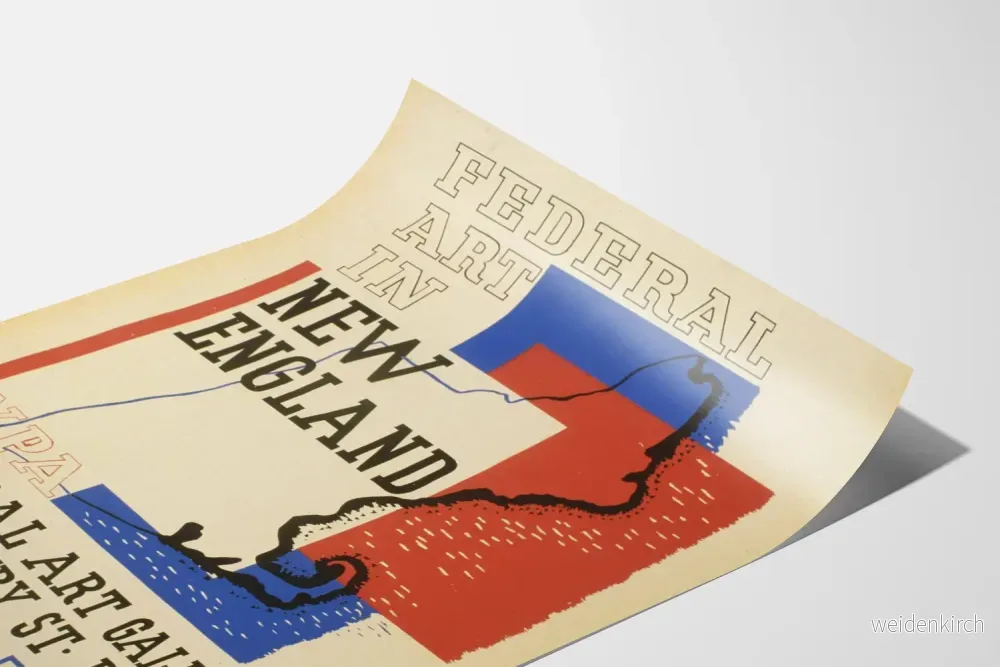 Vintageaffisch Federal Art New England Galleri Boston - Bild 3