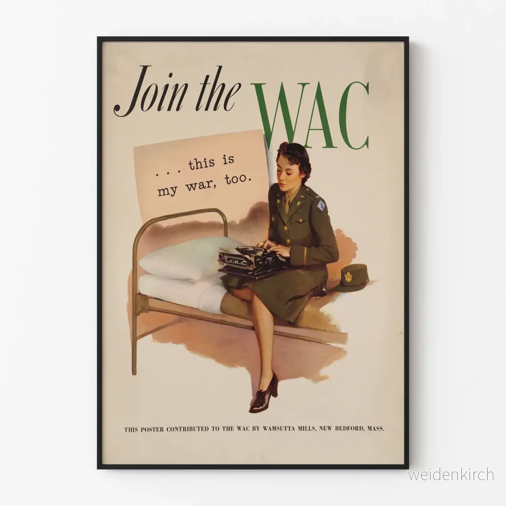 Vintageposter Join the WAC - Retro Väggdekoration