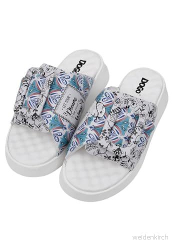 DOGO Dam veganläder flerfärgade tofflor "Let Your Dreams Be Wings" mönster, Material: Polyester, 39 EU 8680544272587