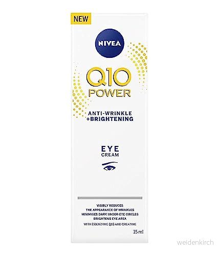 Nivea Q10 Power Bright Eye Cream, Anti Wrinkle + Firming, Ageing Cream med kreatin och Q10, minskar mörka cirklar puffiness, 15 ml (1 st) 4005900545701
