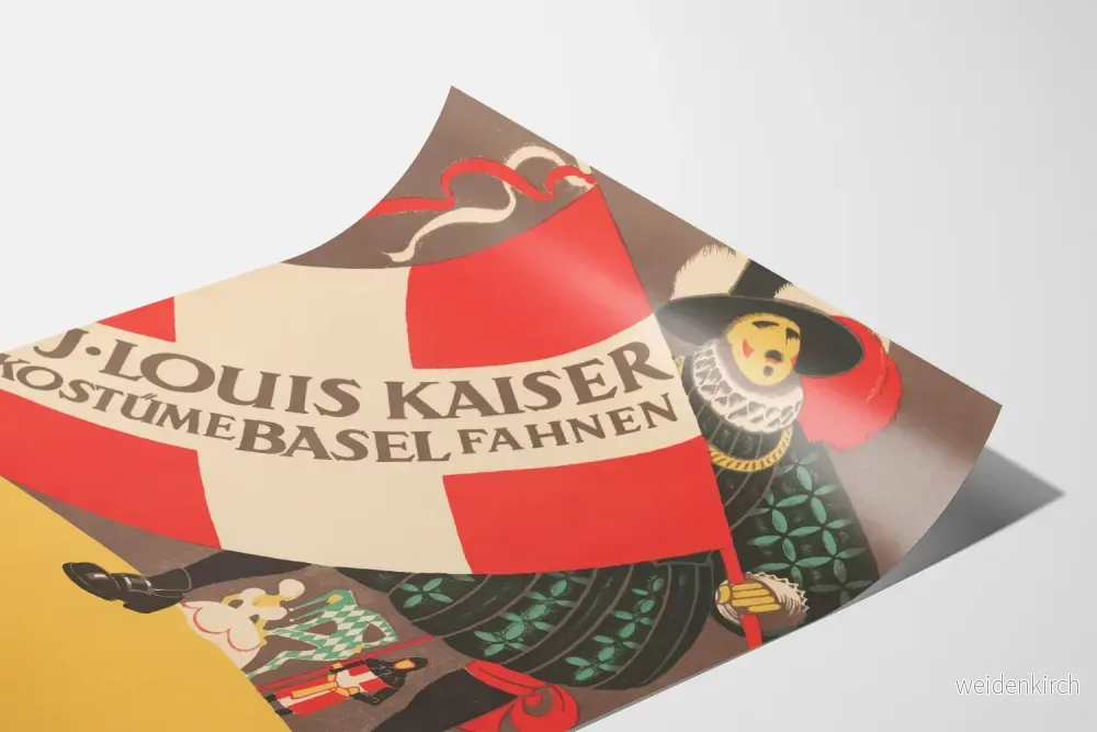 Vintageposter Kostym och Flaggor J. Louis Kaiser - Bild 3