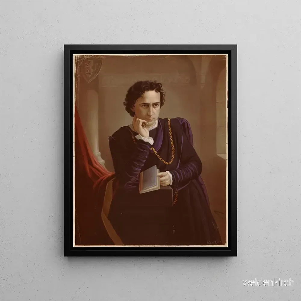 Målning Edwin Booth en Hamlet - Bencke Scott | Konsttryck