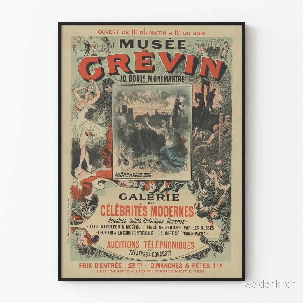 Vintageposter från Musée Grévin, Moderna Berömdhetsgalleriet