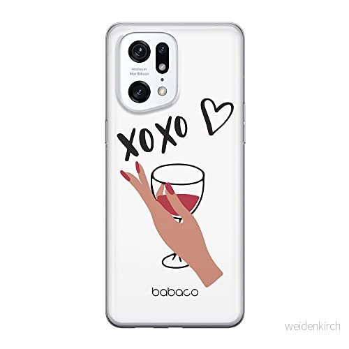 ERT GROUP mobiltelefonfodral för Oppo FIND X5 PRO originalt och officiellt licensierat Babaco mönster XOXO 001 optimalt anpassad till formen på mobiltelefonen, gedeeltelijk transparant 5905511410711