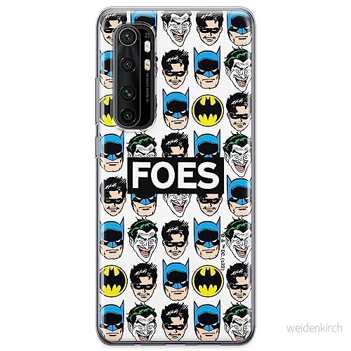 ERT GROUP mobiltelefonfodral för Xiaomi MI NOTE 10 Lite originalt och officiellt licensierat DC mönster Batman 078 optimalt anpassad till formen på mobiltelefonen, gedeeltelijk transparant 5905131500434