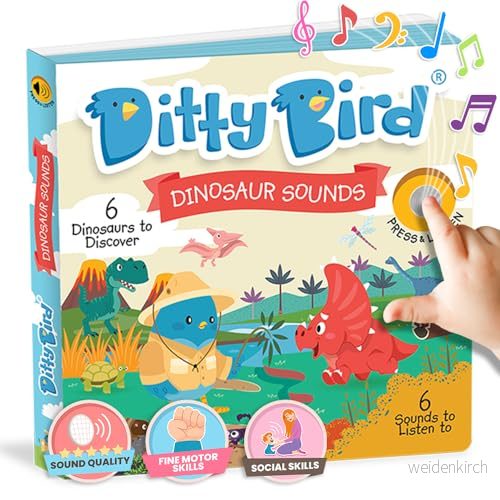DITTY BIRD Dinosaur Sounds: Interaktiv ljudbok. Dinosaurier på engelska för att lära sig språket 9780648268598