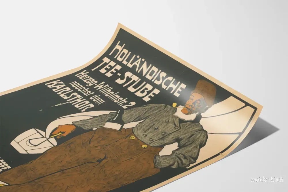 Vintageposter av holländsk te-stuga, retro väggdekoration - Bild 3