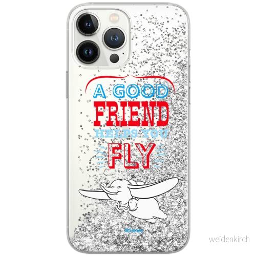 ERT GROUP mobiltelefonfodral för Apple Iphone 12 PRO MAX originalt och officiellt licensierat Disney mönster Dumbo 004 Vit optimalt anpassad till formen på mobiltelefonen, med glitter overflow effekt 5903040382776