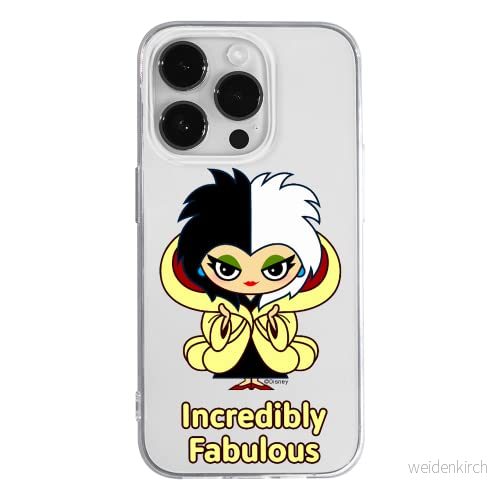 ERT GROUP mobiltelefonfodral för Apple Iphone 14 PRO originalt och officiellt licensierat Disney mönster Cruella 006 optimalt anpassad till formen på mobiltelefonen, gedeeltelijk transparant 5905131927057