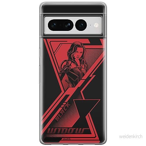 ERT GROUP mobiltelefonfodral för Google PIXEL 7 PRO originalt och officiellt licensierat Marvel mönster Black Widow 003 optimalt anpassad till formen på mobiltelefonen, fodral tillverkad av TPU plast 5905795181826