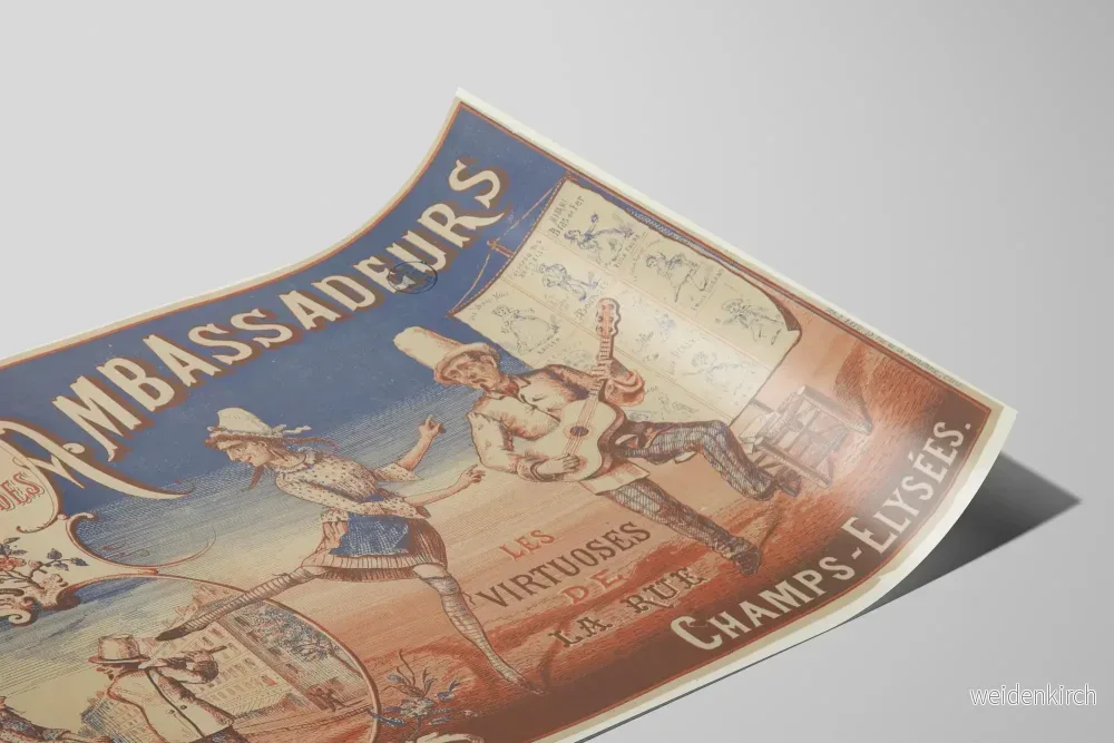 Vintageposter av Concert des Ambassadeurs Les Virtuoses de la Rue Champs-Élysées - Bild 2