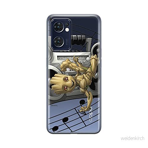ERT GROUP mobiltelefonfodral för Oppo RENO 7 5G originalt och officiellt licensierat Marvel mönster Groot 004 optimalt anpassad till formen på mobiltelefonen, gedeeltelijk transparant 5905511303419
