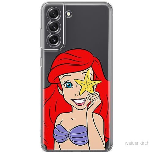 ERT GROUP mobiltelefonfodral för Samsung S21 FE originalt och officiellt licensierat Disney mönster Ariel 009 optimalt anpassad till formen på mobiltelefonen, gedeeltelijk transparant 5905795045944