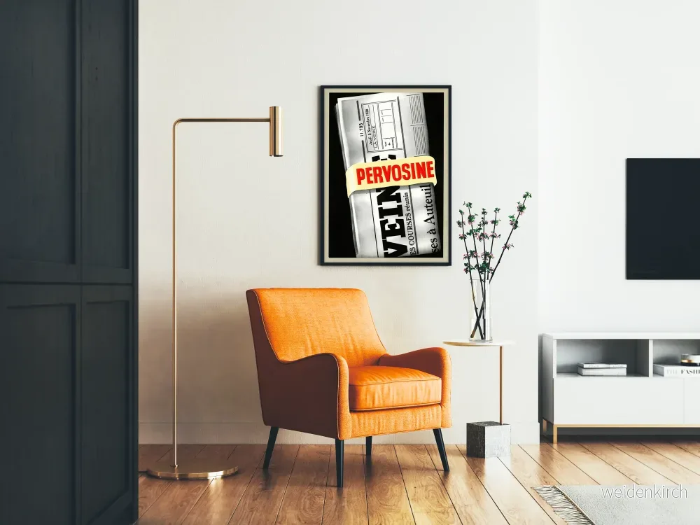 Vintage reklamposter för Pervosine, veckad tidningsposter - Bild 2
