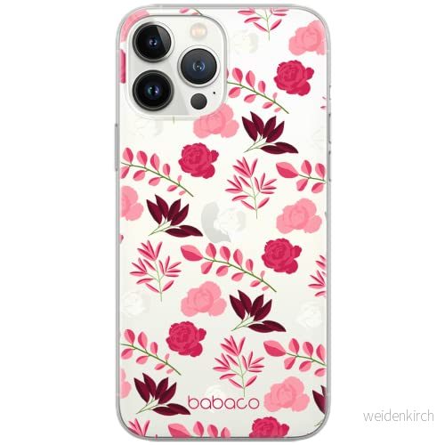 ERT GROUP mobiltelefonfodral för Apple Iphone 6 PLUS originalt och officiellt licensierat Babaco mönster Flowers 020 Vit optimalt anpassad till formen på mobiltelefonen, gedeeltelijk transparant 5903932639780