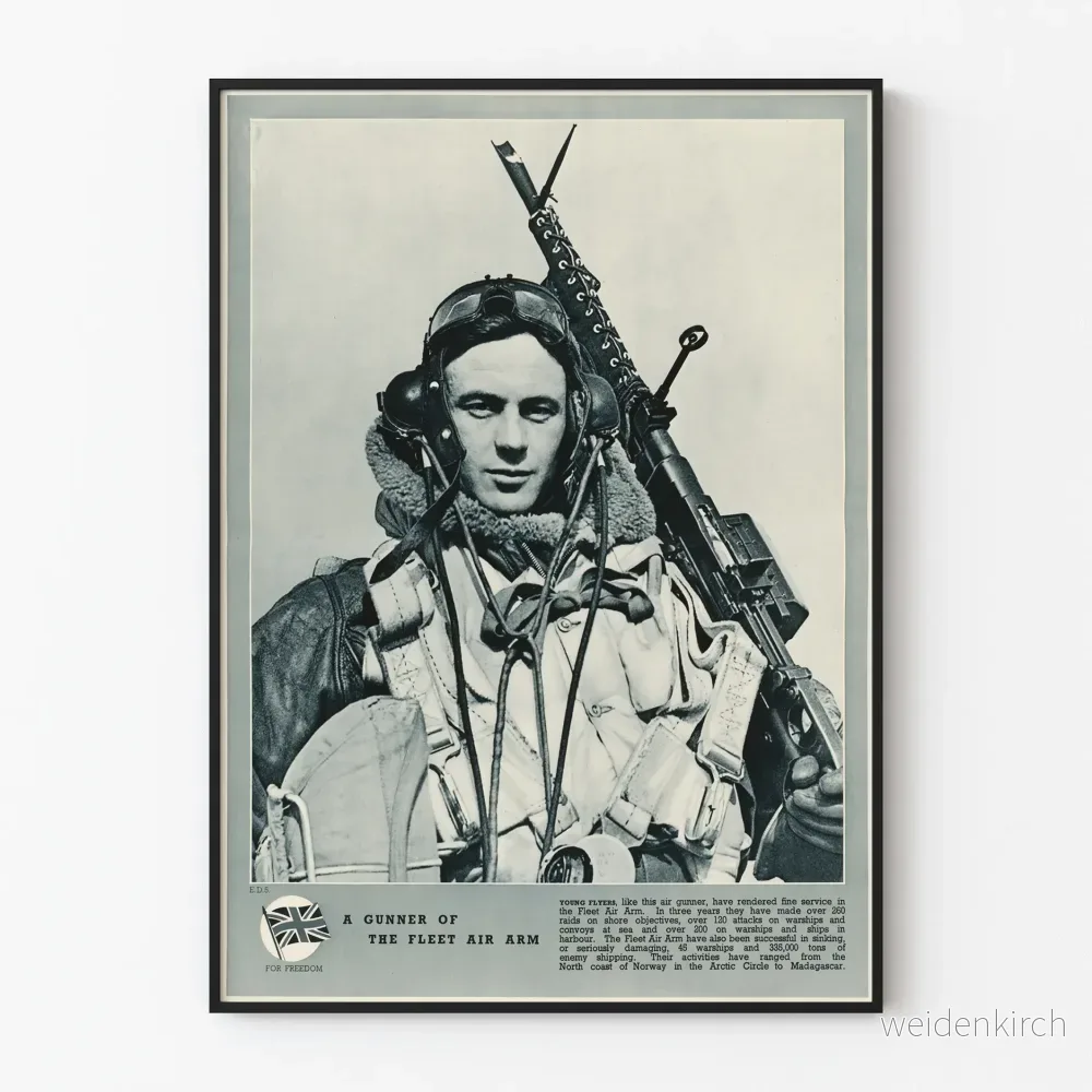 Vintageposter av den brittiska Fleet Air Arm-soldaten