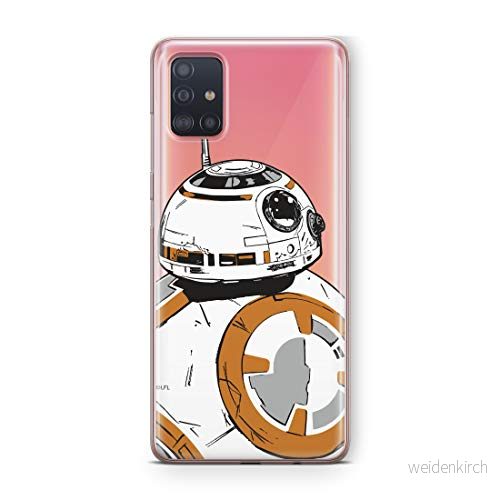 ERT GROUP mobiltelefonfodral för Samsung A51 originalt och officiellt licensierat Star Wars mönster BB 8 009 Vit optimalt anpassad till formen på mobiltelefonen, gedeeltelijk transparant 5903537507064