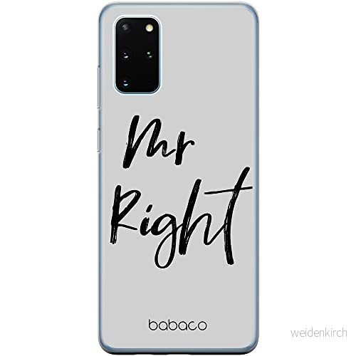ERT GROUP mobiltelefonfodral för Samsung S20 PLUS / S11 originalt och officiellt licensierat Babaco mönster Mr Right 001 Vit anpassad till formen på mobiltelefonen, fodral tillverkad av TPU plast 5904805051326