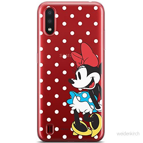 ERT GROUP mobiltelefonfodral för Samsung A01 originalt och officiellt licensierat Disney mönster Minnie 034 optimalt anpassad till formen på mobiltelefonen, gedeeltelijk transparant 5904805430299