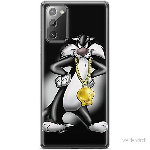 ERT GROUP mobiltelefonfodral för Samsung GALAXY NOTE 20 originalt och officiellt licensierat Looney Tunes mönster Sylvester 002 anpassad till formen på mobiltelefonen, fodral tillverkad av TPU plast 5903040460054