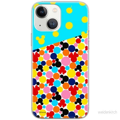 ERT GROUP mobiltelefonfodral för Iphone 13 MINI originalt och officiellt licensierat Disney mönster Mickey 031 Vit optimalt anpassad till formen på mobiltelefonen, fodral tillverkad av TPU plast 5903932843279