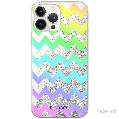 ERT GROUP mobiltelefonfodral för Apple Iphone XS Max originalt och officiellt licensierat Babaco mönster Zigzag 001 Vit optimalt anpassad till formen på mobiltelefonen, med glitter overflow effekt 5903040495568