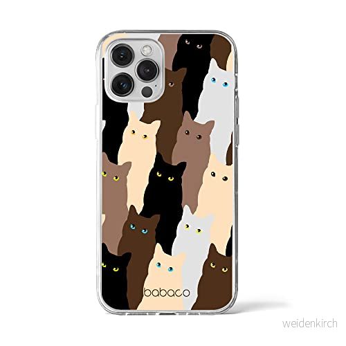 ERT GROUP mobiltelefonfodral för Iphone 12 PRO MAX originalt och officiellt licensierat Babaco mönster Cats 001 optimalt anpassad till formen på mobiltelefonen, fodral tillverkad av TPU plast 5905131055750