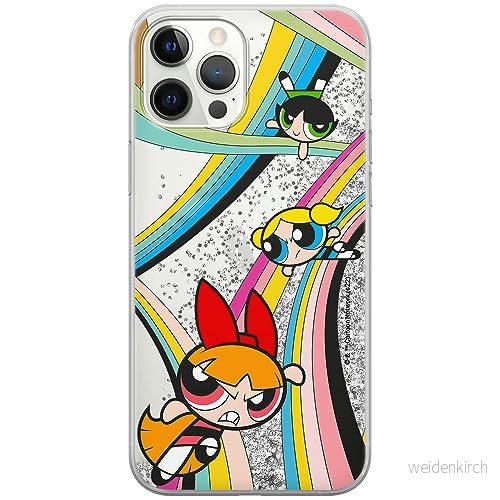 ERT GROUP mobiltelefonfodral för Apple Iphone 12 PRO MAX originalt och officiellt licensierat The Powerpuff Girls mönster 020, med glitter overflow effekt 5905511967659