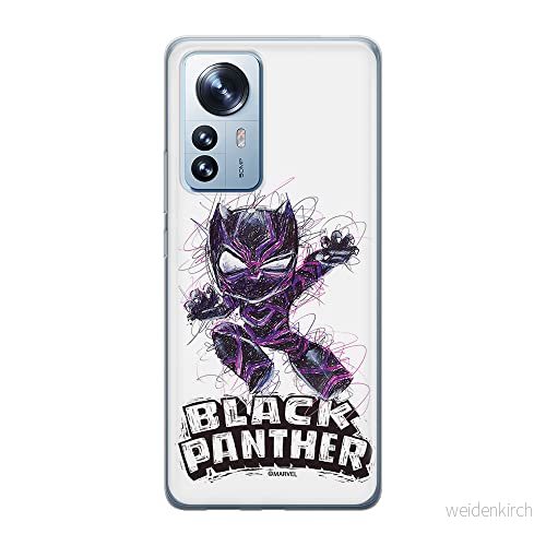 ERT GROUP mobiltelefonfodral för Xiaomi 12 PRO originalt och officiellt licensierat Marvel mönster Black Panther 017 optimalt anpassad till formen på mobiltelefonen, fodral tillverkad av TPU plast 5905511526269