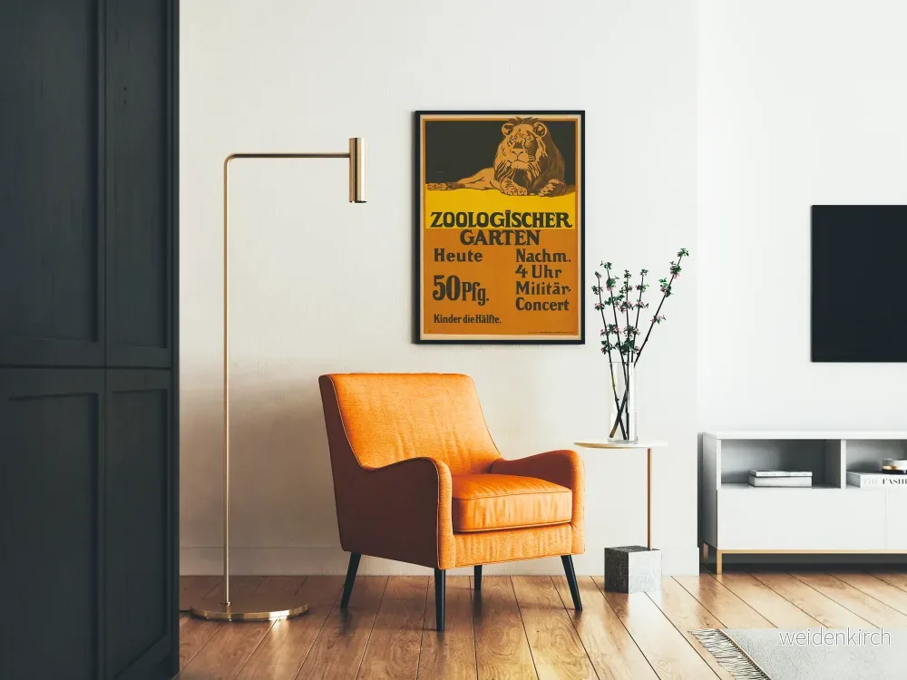 Vintageposter av Lejon från Zoologischer Garten med militärkonsert - Bild 2
