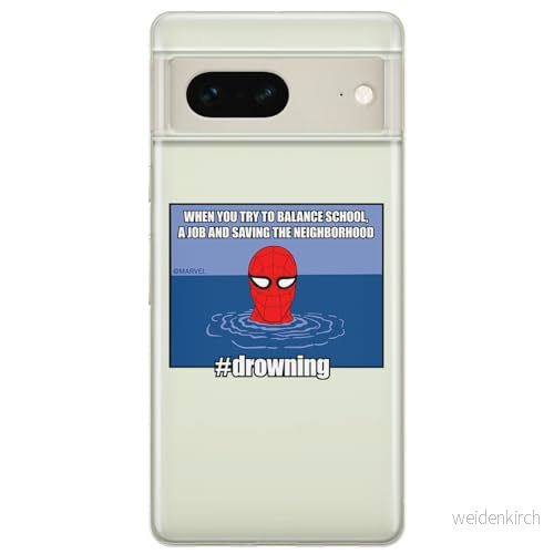 ERT GROUP mobiltelefonfodral för Google PIXEL 7 originalt och officiellt licensierat Marvel mönster Spider Man 037 optimalt anpassad till formen på mobiltelefonen, gedeeltelijk transparant 5905795154783