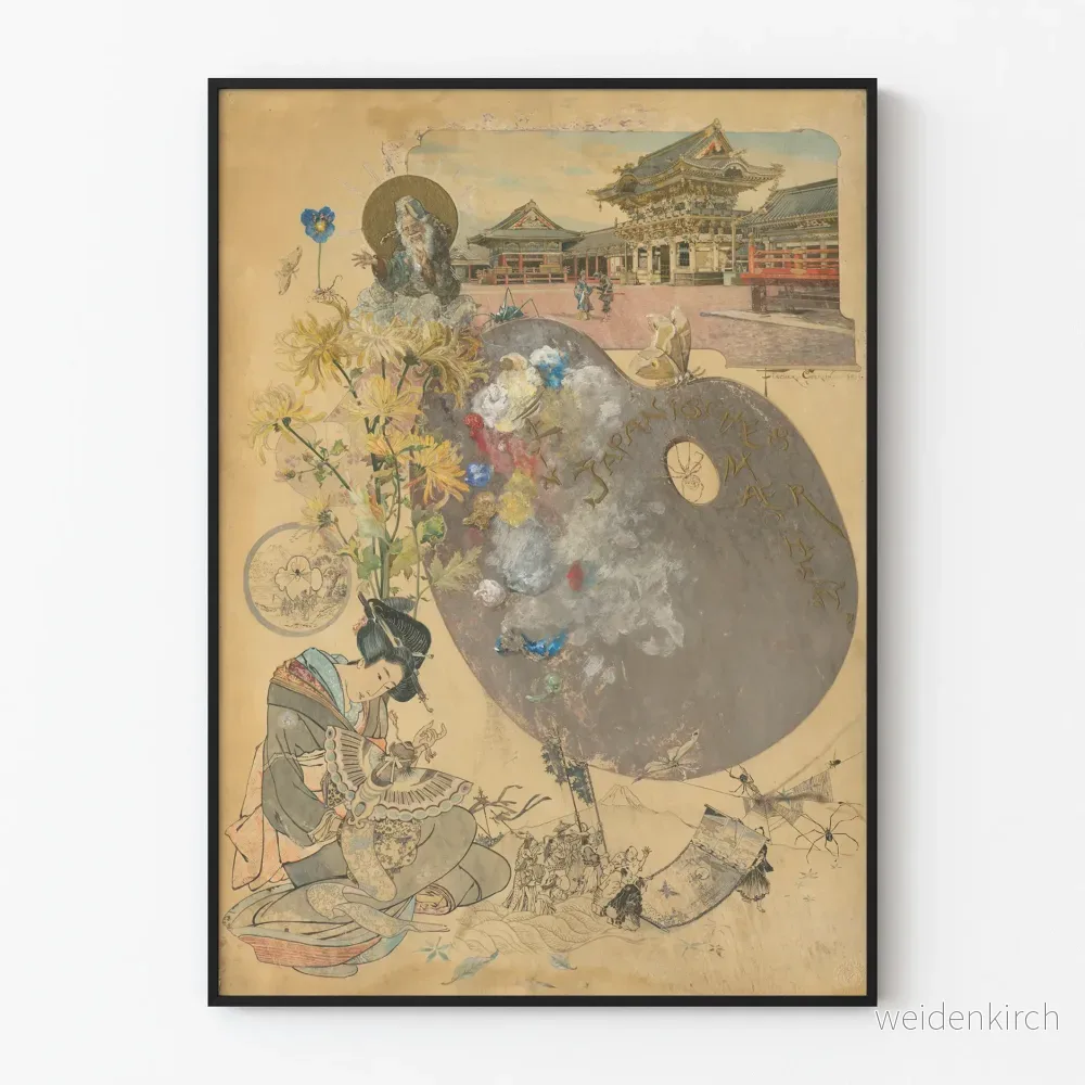 Japansk vintage konstnärlig dekorativ poster Japansk vintage konstnärlig dekorativ poster