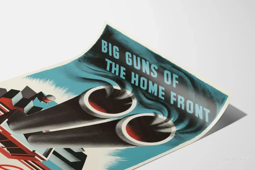 Vintageposter Big Guns of the Home Front väggdekoration - Bild 3