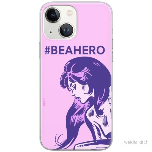ERT GROUP mobiltelefonfodral för Iphone 13 originalt och officiellt licensierat Marvel mönster Black Widow 004 Vit optimalt anpassad till formen på mobiltelefonen, fodral tillverkad av TPU plast 5903932834277