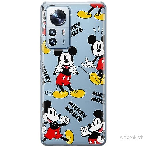 ERT GROUP mobiltelefonfodral för Xiaomi 12 PRO originalt och officiellt licensierat Disney mönster Mickey 050 optimalt anpassad till formen på mobiltelefonen, gedeeltelijk transparant 5905795032166