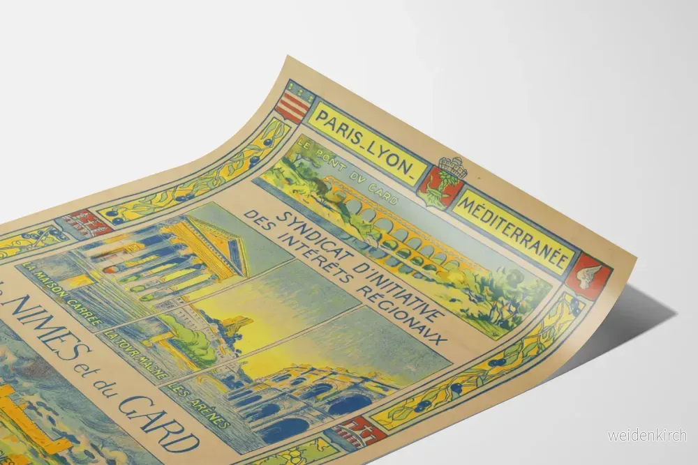 Vintageposter från Nîmes och Gard – Turistväggdekoration - Bild 3